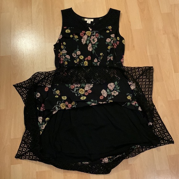Style & Co (Macy’s) Floral Net Handkerchief Hem Dress L - Picture 8 of 8